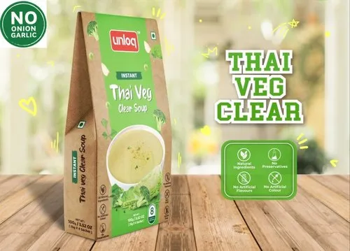 Unloq Jain Instant Thai Veg Soup, 100gm Pack, Serve 8 Bowls