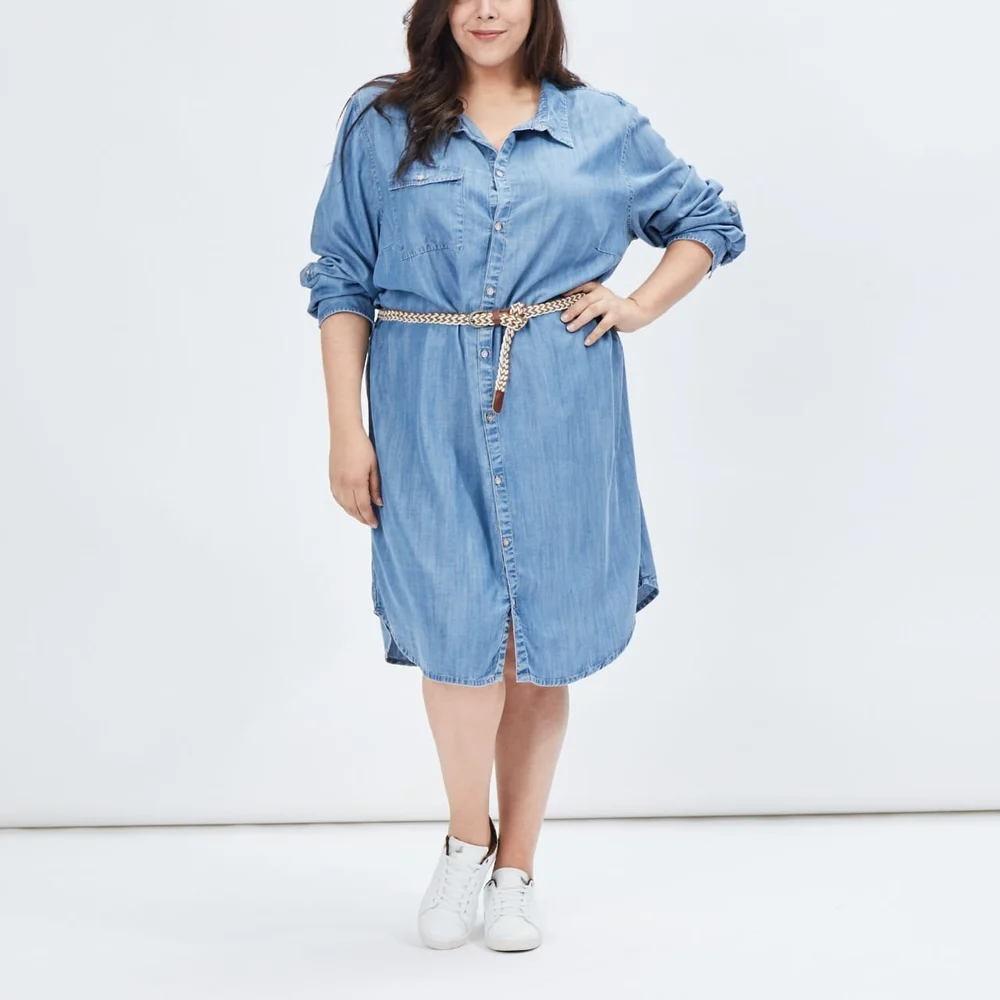 Plus Size Denim Tunic I Cleantech Mart I Eco Friendly Garments