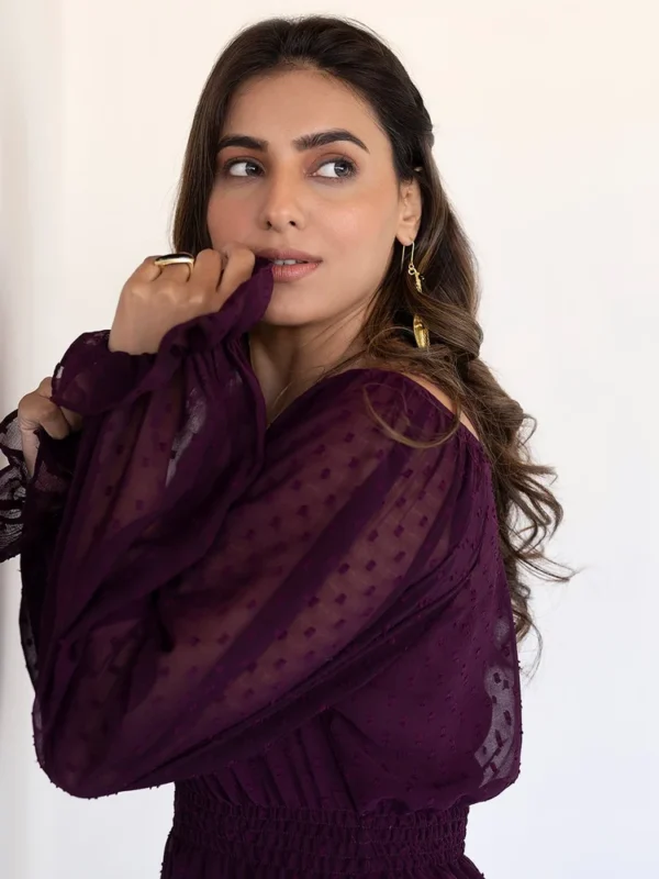 Mauve Wine Midi Dress