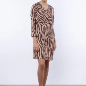 Zebra V-neck Wrap Dress