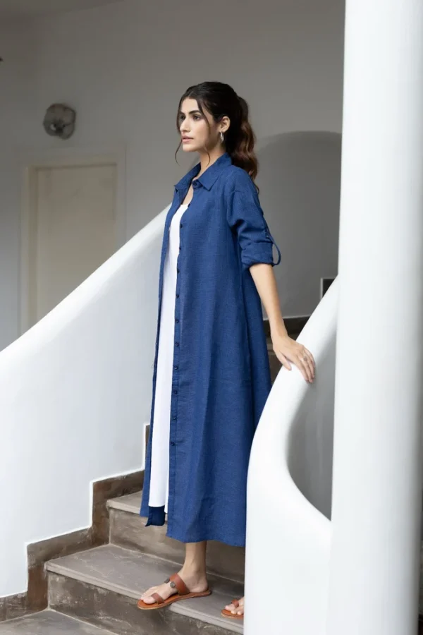 Tiana Blue Printed Dress - Image 2