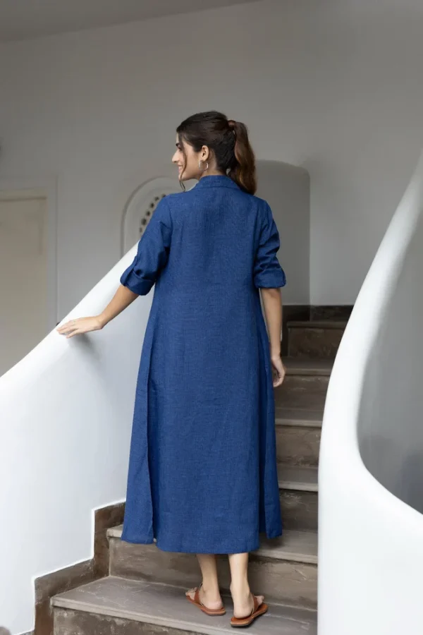 Tiana Blue Printed Dress