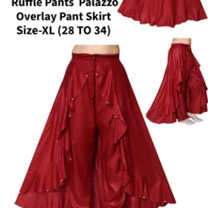 Maroon Ruffle Palazzo