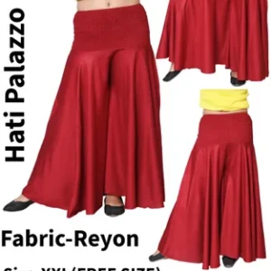 Red Rayon Party Palazzo