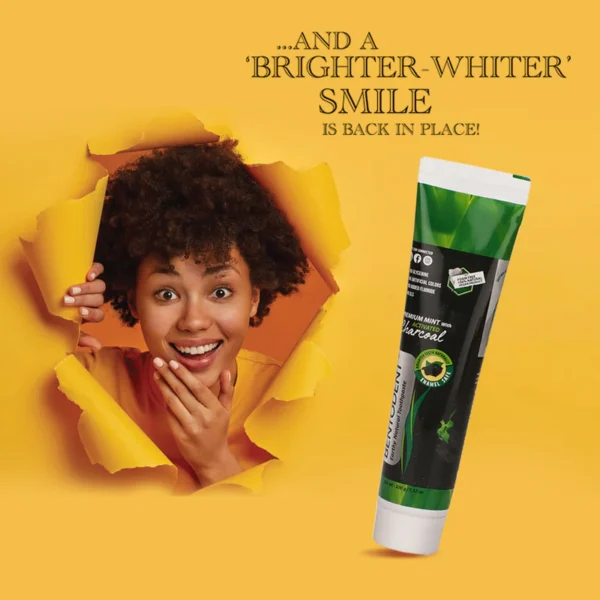 BENTODENT CHARCOAL TEETH WHITENING TOOTHPASTE - NATURAL & FLUORIDE FREE - 100 GM - Image 3