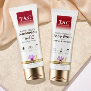 Kumkumadi Daily Glow Combo Kumkumadi Face Wash & Sunscreen | Fights Dullness & Tanning