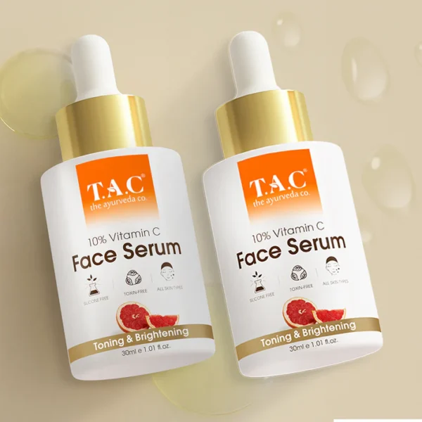 10% Vitamin C Face Serum (Pack of 2) with Grapefruit & Aloe Vera | For Toning & Brightening Skin