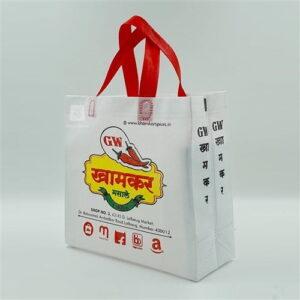 GW Khamkar Masale Non Woven White Box Bag W 10” x H 10” x G 4”