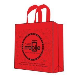 Care Mobile Eco Friendly Non Woven Box Bag W 10” x H 10” x G 4”