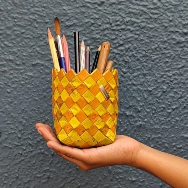 Upcycled Origami Basketry Deco Storage Small (BDSS0524-001) PS_W